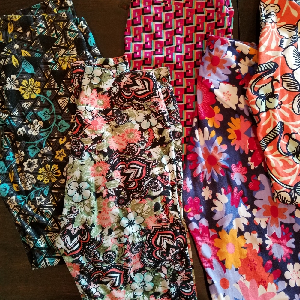 6 Lularoe One Size Leggings-price includes all
